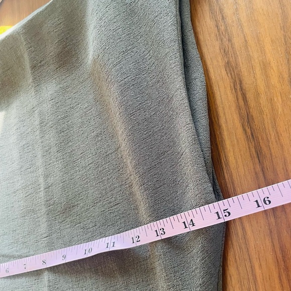 Zara Brown / Army Green Ruched Side Fitted Midi Cocktail Dress NWT - Picture 14 of 16